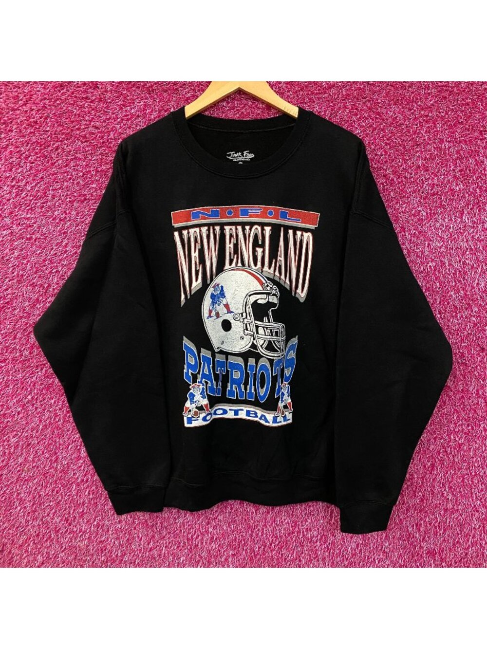Junk Food Clothing New England Patriots Crewneck Sweatshirt Large